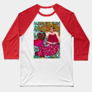 Valentine's Mermaid with Chocolates Baseball T-Shirt